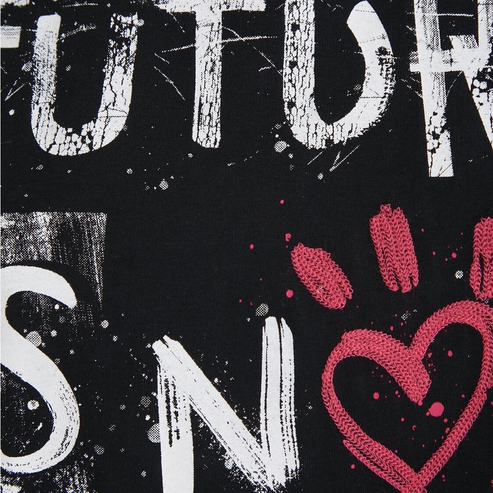 Desigual T-shirt hearts 100% cotton Size Large - Picture 4 of 10